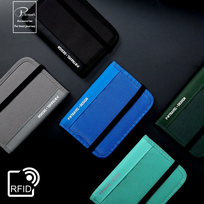 Card Top Loader - Carteira de viagem rfid porta-passaporte organizador