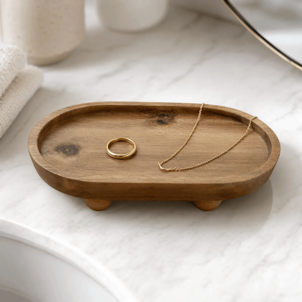 Bandeja Decorativa de Madeira  - Display Risers Set avaliação e preço
