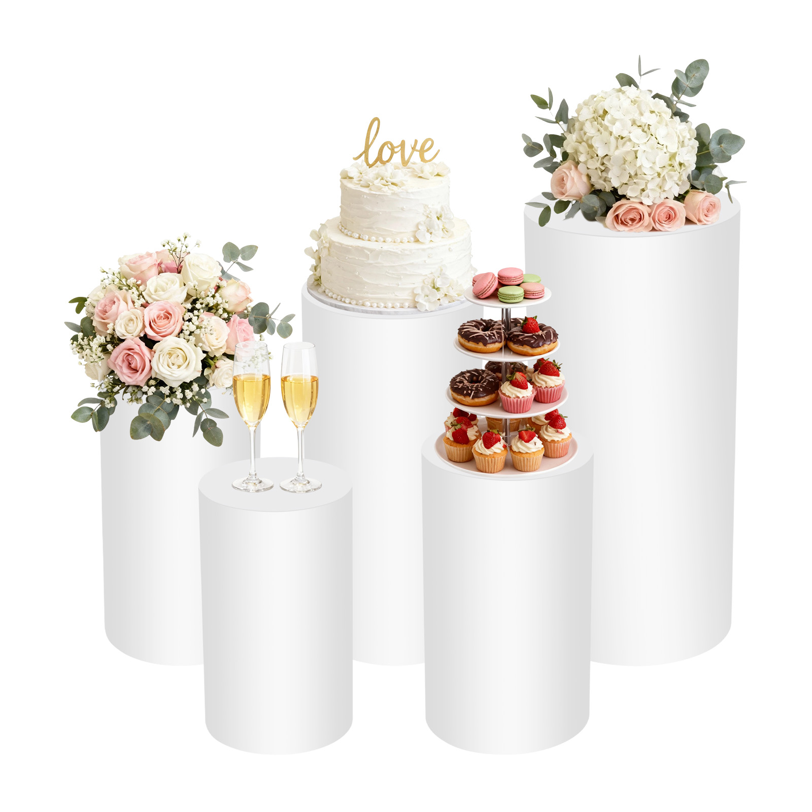 Conjunto de 5 Suportes Cilíndr - Display Risers Set avaliação e preço