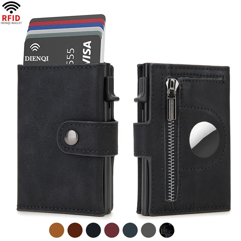 Rfid couro airtag carteiras ma - Card Top Loader avaliação e preço